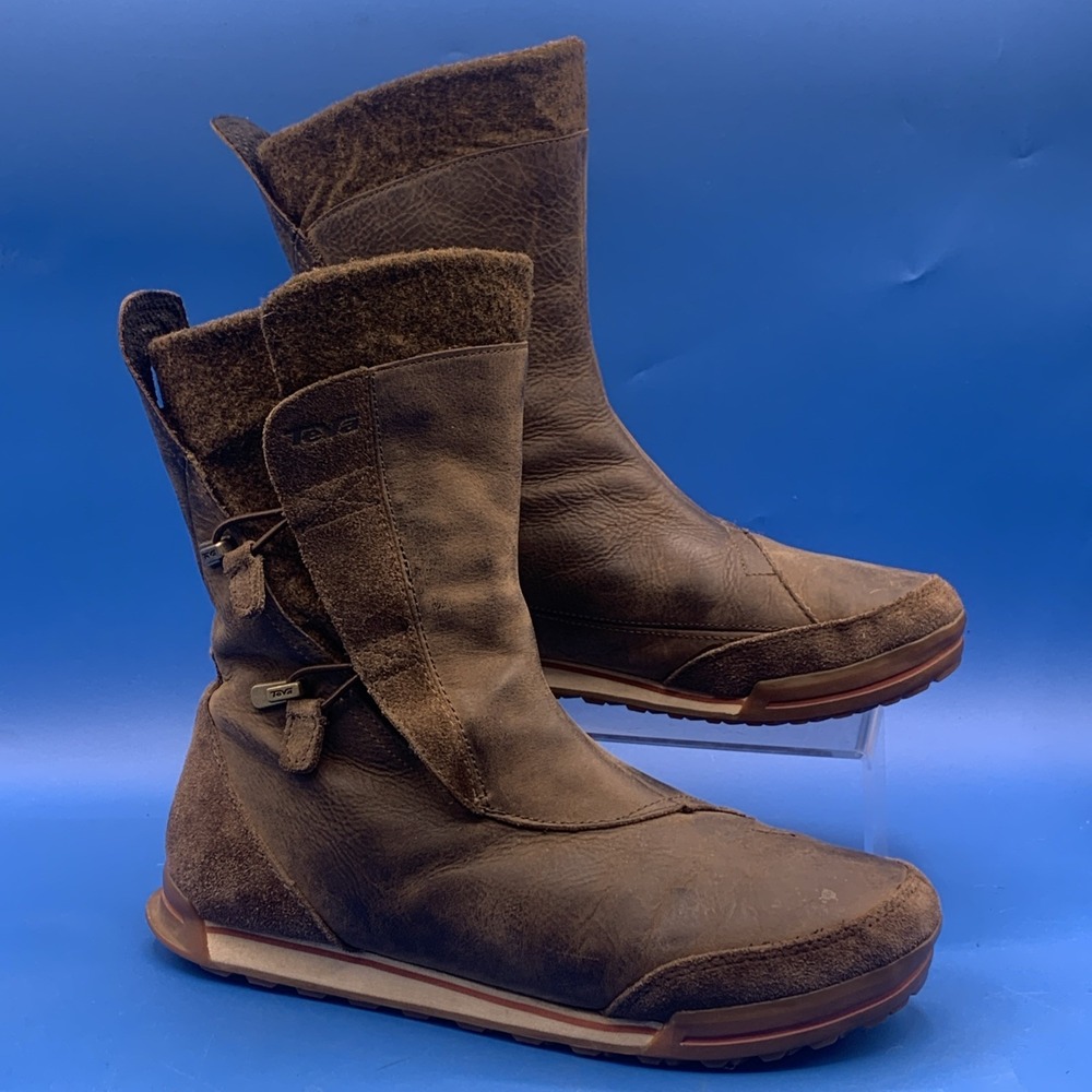 Teva Haley Waterproof Brown Boots Soft Suede Leather Women's - Size 9